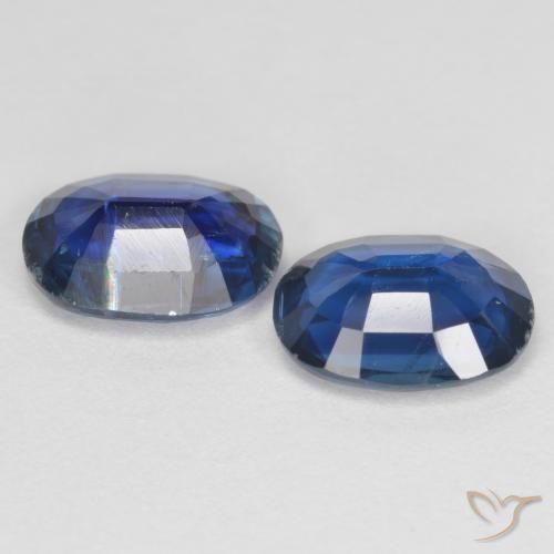Kyanite Gemstones in 8 x 6 mm (calibrated) Size for Sale, Kyanite Stones in Navy Blue Color