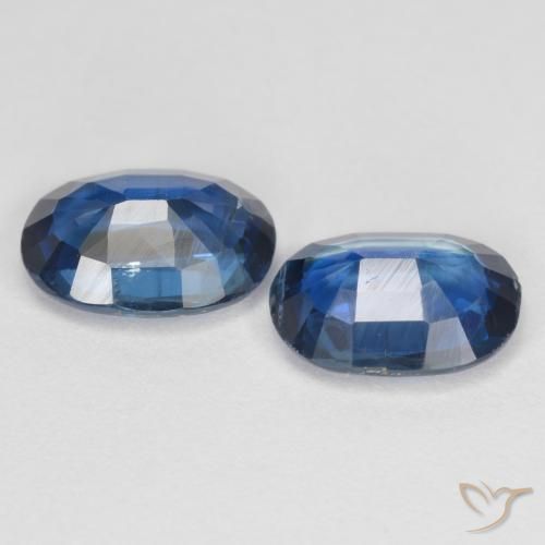 Kyanite Gemstones in 8 x 6 mm (calibrated) Size for Sale, Kyanite Stones in Navy Blue Color