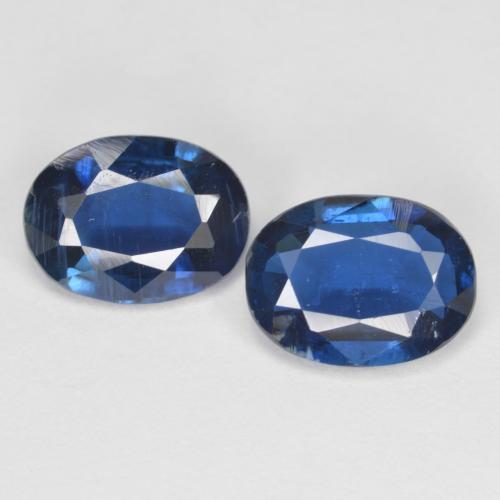 Navy Blue Kyanite Gem - 1.3ct Oval Facet (ID: 587670)