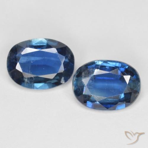 Navy Blue Kyanite Gem - 1.4ct Oval Facet (ID: 587672)