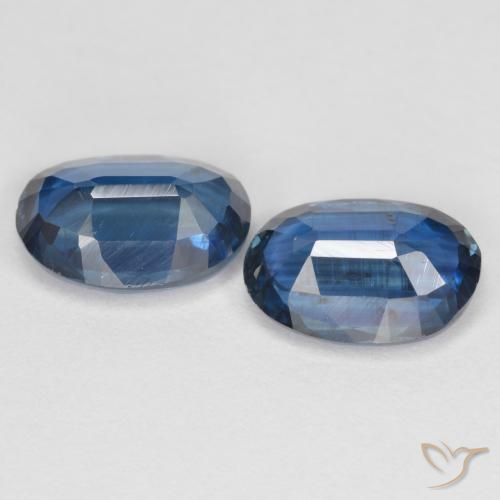 Kyanite Gemstones in 8 x 6 mm (calibrated) Size for Sale, Kyanite Stones in Navy Blue Color