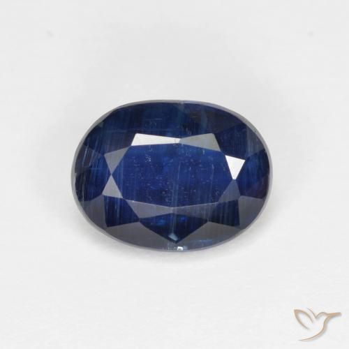 1.61ct Natural Dark Blue Kyanite, Oval, VS-SI