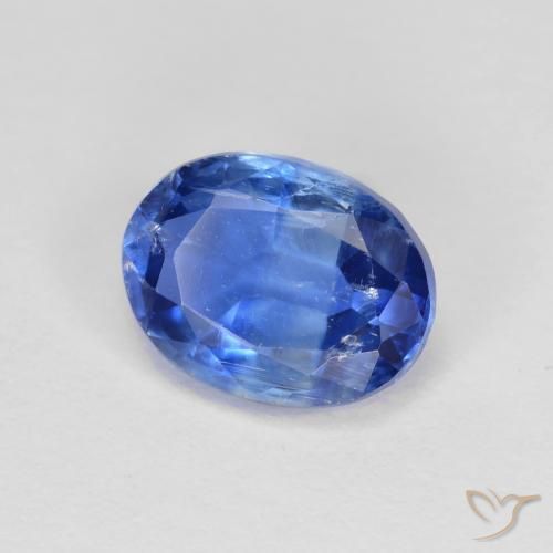 1.64 ct Blue Kyanite Stone, Natural Kyanite in Oval Facet Shape for Sale