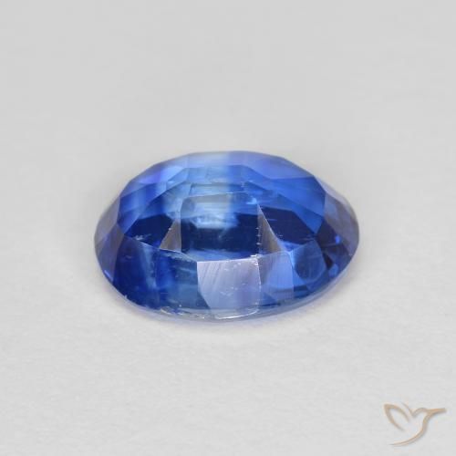 Kyanite Gemstone in 8.1 x 6.3 mm Size for Sale, Kyanite Stone in Deep Azure Blue Color