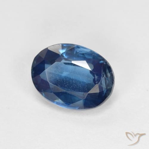 1.73 ct Blue Kyanite Stone, Natural Kyanite in Oval Facet Shape for Sale