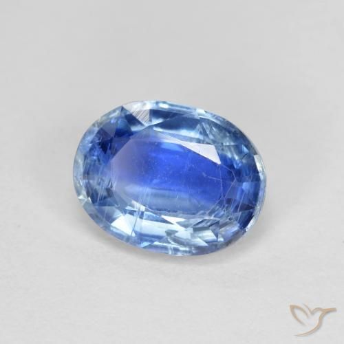 1.65 ct Blue Kyanite Stone, Natural Kyanite in Oval Facet Shape for Sale