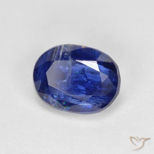 2.04 ct Blue Kyanite Gemstone, Kyanite Gem in Oval Facet Shape for Sale.