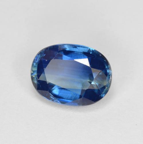 Navy Blue Kyanite Gem - 1.7ct Oval Facet (ID: 587754)