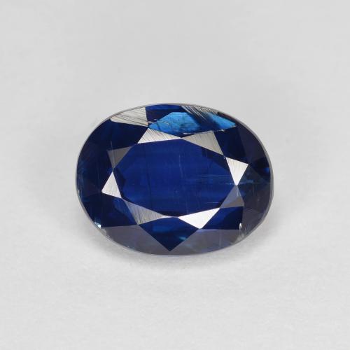 1.75 ct Blue Kyanite Gemstone, Kyanite Gem in Oval Facet Shape for Sale.