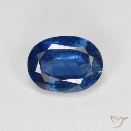 Cianite 8,1 x 6,1mm blu Ovale sfaccettato dal Nepal, peso di 1,73 ct, gemma naturale non trattati in purezza VS-SI, 1 pezzo Cianite - Colore: Blu navy, durezza Mohs di 6 - 7, Photo A