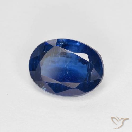1.56 ct Blue Kyanite Stone, Natural Kyanite in Oval Facet Shape for Sale