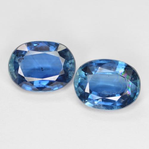 Navy Blue Kyanite Gem - 1.5ct Oval Facet (ID: 588580)