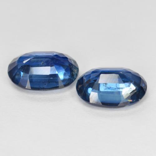Kyanite Gemstones in 8 x 6 mm (calibrated) Size for Sale, Kyanite Stones in Navy Blue Color