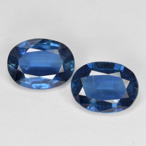 Navy Blue Kyanite Gem - 1.5ct Oval Facet (ID: 588583)