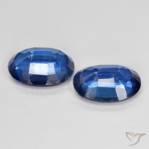Kyanite Gemstones in 8 x 6 mm (calibrated) Size for Sale, Kyanite Stones in Navy Blue Color