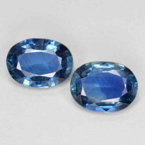 Navy Blue Kyanite Gem - 1.4ct Oval Facet (ID: 588587)