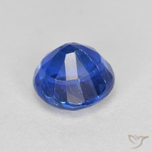 Kyanite Gemstone in 5.2 mm Size for Sale, Kyanite Stone in Deep Azure Blue Color