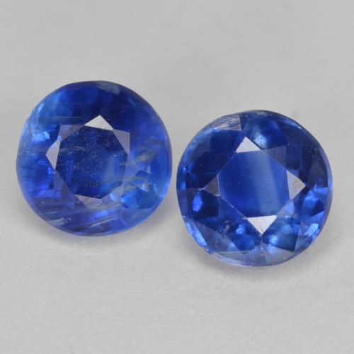 Deep Azure Blue Кианит Камень - 0.8ct Круглая Фасетная Огранка (ID: 597421)