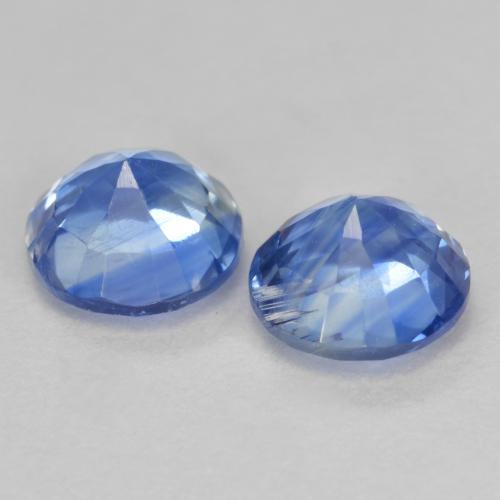 Kyanite Gemstones in 5.2 mm Size for Sale, Kyanite Stones in Light Navy Blue Color