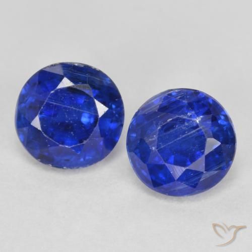 1.18ctw Natural Dark Blue Kyanite, Round, SI