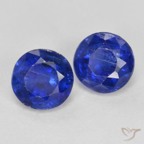 1.18 ctw Blue Kyanite Stones, Natural Kyanite in Round Facet Shape for Sale