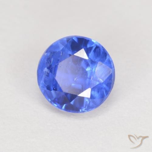 0.79 ct Blue Kyanite Stone, Natural Kyanite in Round Facet Shape for Sale