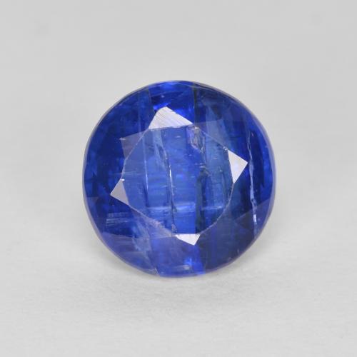 7mm Cianite blu Sfaccettatura rotonda dal Nepal, peso di 1,46 ct, pietra preziosa naturale non trattati in purezza SI-I1, Cianite 1pz - il colore è Blu navy, durezza Mohs di 6 - 7, Photo A
