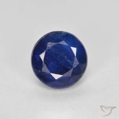 1.96 ct Blue Kyanite, 7.3 mm Round Cut From Nepal, Photo A