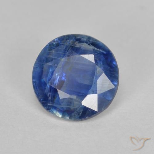 1.25 ct Blue Kyanite Stone, Natural Kyanite in Round Facet Shape for Sale