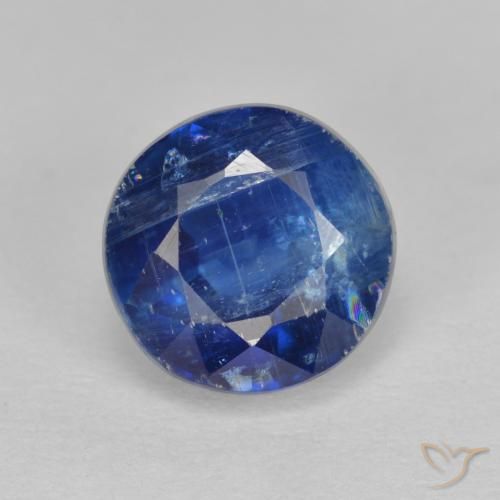 2.90ct Natural Dark Blue Kyanite, Round, SI
