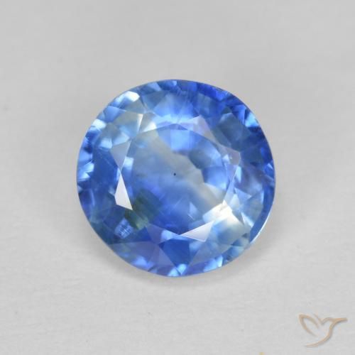 1.53ct Natural Light Navy Blue Kyanite, Round, SI