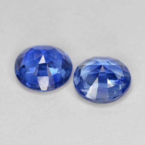 Kyanite Gemstones in 6 mm (calibrated) Size for Sale, Kyanite Stones in Light Cornflower Blue Color