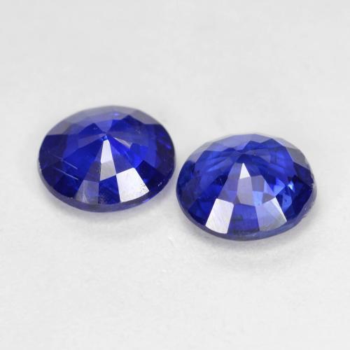 Kyanite Gemstones in 6.2 mm Size for Sale, Kyanite Stones in Intense Navy Blue Color