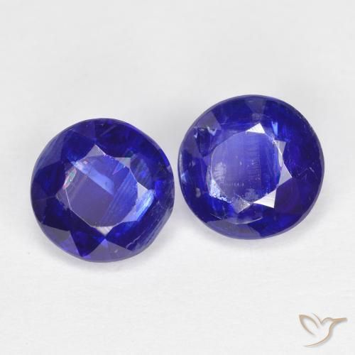 2.24 ctw Blue Kyanite Stones, Natural Kyanite in Round Facet Shape for Sale