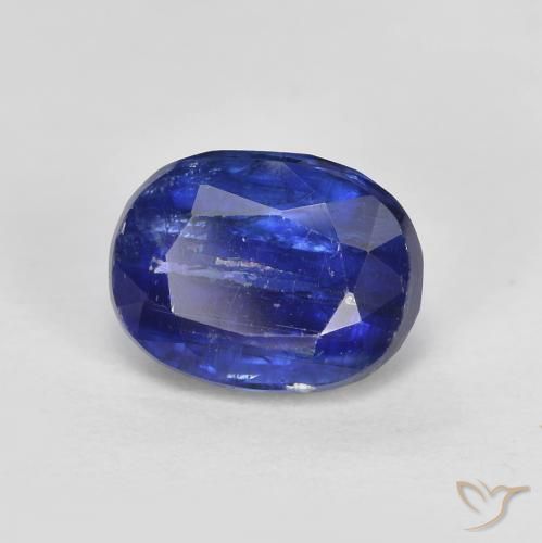 2.18 ct Blue Kyanite Stone, Natural Kyanite in Oval Facet Shape for Sale