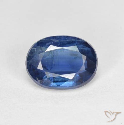 1.57ct Natural Deep Blue Kyanite, Oval, SI