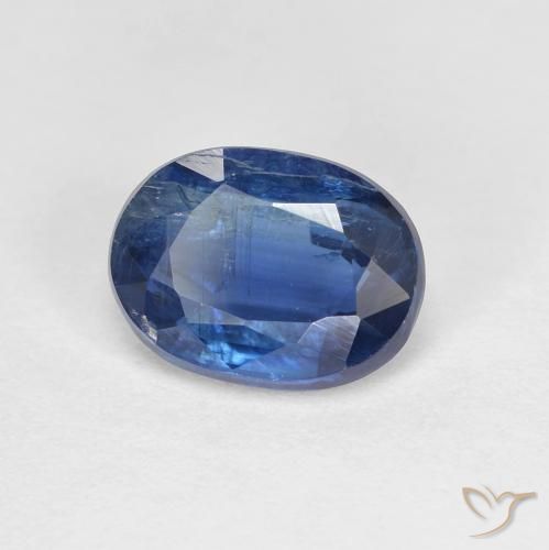 1.57 ct Blue Kyanite Stone, Natural Kyanite in Oval Facet Shape for Sale