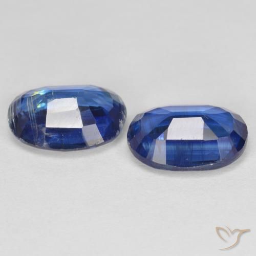 Kyanite Gemstones in 8 x 6 mm (calibrated) Size for Sale, Kyanite Stones in Navy Blue Color