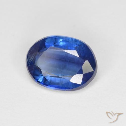1.54 ct Blue Kyanite Stone, Natural Kyanite in Oval Facet Shape for Sale