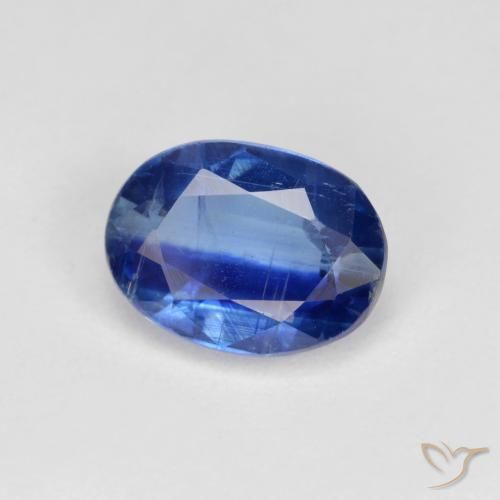 1.76 ct Blue Kyanite Stone, Natural Kyanite in Oval Facet Shape for Sale