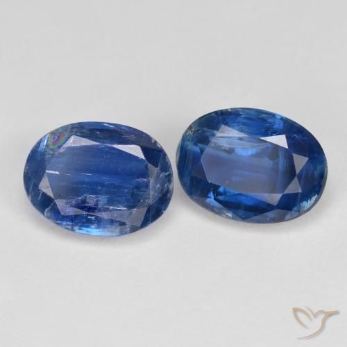 3.43 ctw Blue Kyanite Stones, Natural Kyanite in Oval Facet Shape for Sale