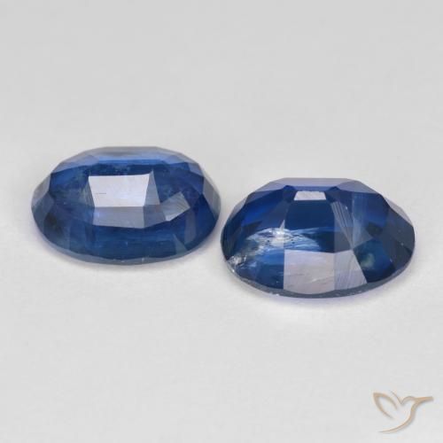 Kyanite Gemstones in 8 x 6 mm (calibrated) Size for Sale, Kyanite Stones in Dark Blue Color