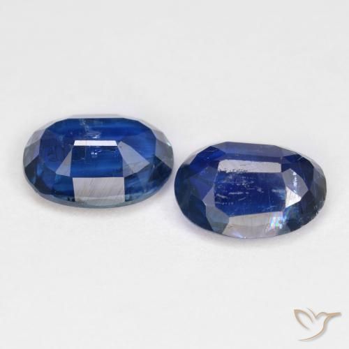 Kyanite Gemstones in 8 x 6 mm (calibrated) Size for Sale, Kyanite Stones in Navy Blue Color