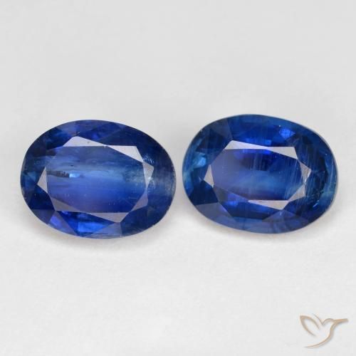 3.34 ctw Blue Kyanite Stones, Natural Kyanite in Oval Facet Shape for Sale