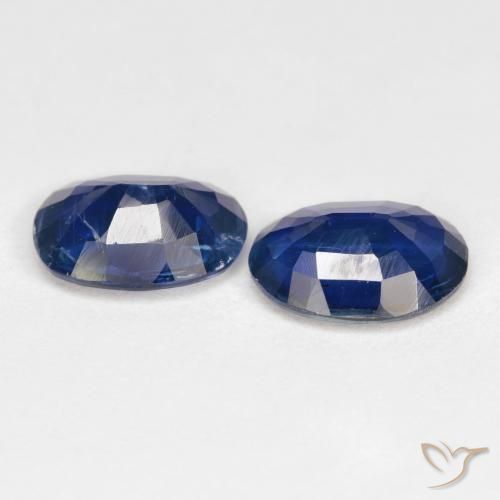 Kyanite Gemstones in 8.1 x 6.3 mm Size for Sale, Kyanite Stones in Dark Blue Color