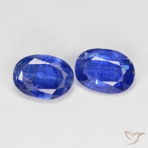 2.14 ctw Blue Kyanite Stones, Natural Kyanite in Oval Facet Shape for Sale