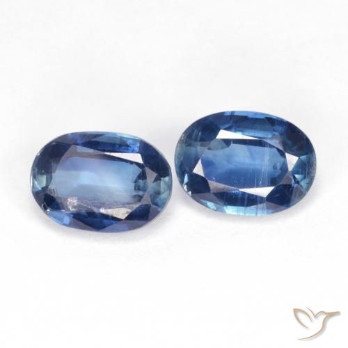2.19 ctw Blue Kyanite Stones, Natural Kyanite in Oval Facet Shape for Sale