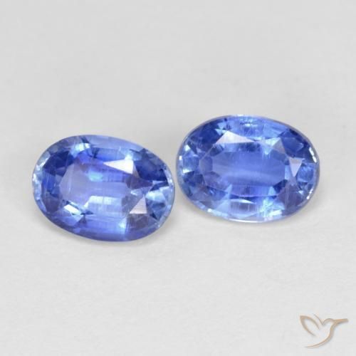 2.04 ctw Blue Kyanite Stones, Natural Kyanite in Oval Facet Shape for Sale
