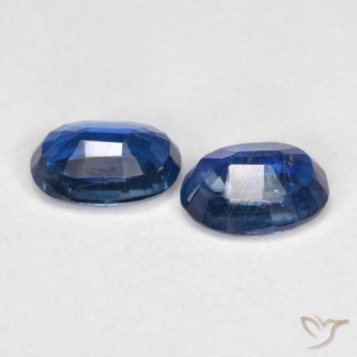 Kyanite Gemstones in 7 x 5 mm (calibrated) Size for Sale, Kyanite Stones in Navy Blue Color