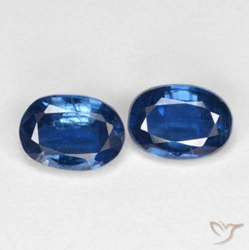 2.14 ctw Blue Kyanite Stones, Natural Kyanite in Oval Facet Shape for Sale